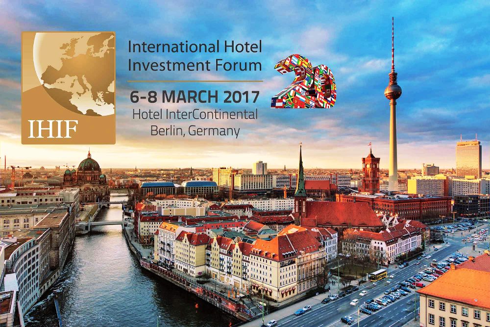 The center of Berlin with the famous Television tower at sunset