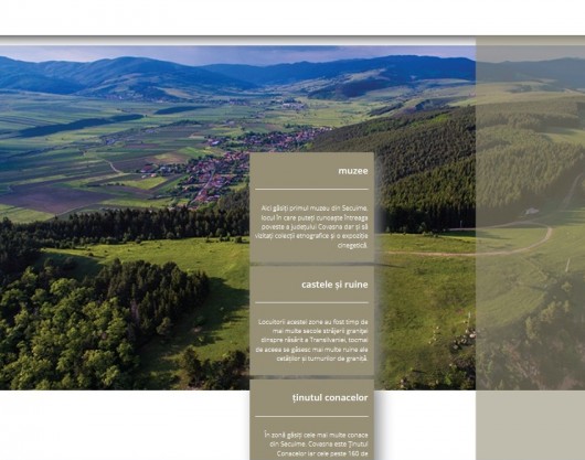 Site de promovare turisitica a judetului Covasna