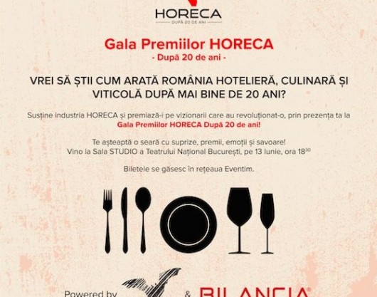 Afis Gala Premiilor Horeca dupa 20 de ani